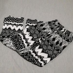 Tribal print, Wide leg, elastic waist